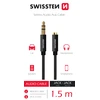 Swissten Textile garso kabelis 3,5 mm (vyras) / 3,5 mm (moteris) / 1,5 m