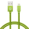 Swissten Textile Fast Charge 3A Lightning Data ir įkrovimo kabelis 1,2m