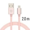 Swissten Textile Fast Charge 3A Lightning Data ir įkrovimo kabelis 2m