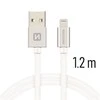 Swissten Textile Fast Charge 3A Lightning Data ir įkrovimo kabelis 1,2m