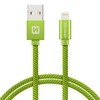 Swissten Textile Fast Charge 3A Lightning Data ir įkrovimo kabelis 2m