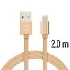 Swissten Textile Fast Charge 3A Lightning Data ir įkrovimo kabelis 2m