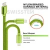 Swissten Textile Fast Charge 3A Lightning Data ir įkrovimo kabelis 1,2m