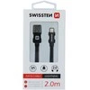 Swissten Textile Fast Charge 3A Lightning Data ir įkrovimo kabelis 2m