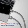 Swissten Textile Fast Charge 3A Lightning Data ir įkrovimo kabelis 20 cm
