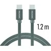 Swissten tekstilinis USB-C - USB-C 1,2 m rutulys
