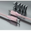 SWISSTEN TEXTILE II duomenų kabelis USB-C – žaibiškas 1,5 m rožinis
