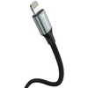 SWISSTEN TEXTILE II datový kabelis USB-C - Lightning 1.5m juoda