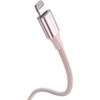 SWISSTEN TEXTILE II duomenų kabelis USB-C – žaibiškas 1,5 m rožinis