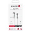 SWISSTEN TEXTILE II duomenų kabelis USB-C – žaibiškas 1,5 m baltas