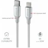 SWISSTEN TEXTILE II duomenų kabelis USB-C – žaibiškas 1,5 m baltas