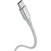 SWISSTEN TEXTILE II duomenų kabelis USB-C - USB-C 1,5 m baltas
