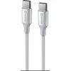 SWISSTEN TEXTILE II duomenų kabelis USB-C - USB-C 1,5 m baltas