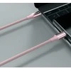 SWISSTEN TEXTILE II duomenų kabelis USB-C - USB-C 1,5 m rožinis
