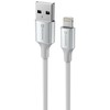 SWISSTEN TEXTILE II duomenų kabelis USB - Lightning 1,5m baltas