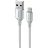 SWISSTEN TEXTILE II duomenų kabelis USB - Lightning 1,5m baltas