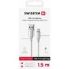 SWISSTEN TEXTILE II duomenų kabelis USB - Lightning 1,5m baltas