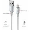 SWISSTEN TEXTILE II duomenų kabelis USB - Lightning 1,5m baltas