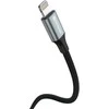 SWISSTEN TEXTILE II datový kabelis USB - Lightning 1.5m juoda