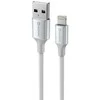 SWISSTEN TEXTILE II duomenų kabelis USB - Lightning 1,5m baltas