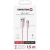 „Swissten Textile II USB - USB-C“ duomenų ir įkrovimo kabelis, 1,5 m