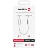 AV adapteris „Swissten“ tekstilinis „Lightning“ į 3,5 mm lizdą, 15 cm