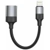 SWISSTEN TEXTILE OTG adaptér Lightning (M) na USB-A (F) 0.13m juoda