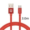 Swissten Textile Quick Charge Universalus Micro USB duomenų ir įkrovimo kabelis 3m