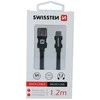 Kabelis / paskendimas USB / Micro USB 1,2 M Swissten - juoda