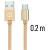 „Swissten Textile“ greito įkrovimo universalus „Micro USB“ duomenų ir įkrovimo laidas, 0,2 m