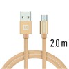 Swissten Textile Quick Charge Universalus Micro USB duomenų ir įkrovimo kabelis 2m