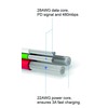 „Swissten Textile“ greito įkrovimo universalus „Micro USB“ duomenų ir įkrovimo laidas, 0,2 m