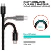 „Swissten Textile“ greito įkrovimo universalus „Micro USB“ duomenų ir įkrovimo laidas, 0,2 m