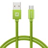 „Swissten Textile“ greito įkrovimo universalus „Micro USB“ duomenų ir įkrovimo laidas, 0,2 m