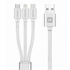 Swissten Textile Universal 3in1 USB-C / Lightning Data MFI / MircoUSB kabelis 1,2 m