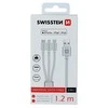 Swissten Textile Universal 3in1 USB-C / Lightning Data MFI / MircoUSB kabelis 1,2 m