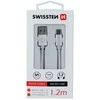 Swissten Textile Universalus Micro USB duomenų ir įkrovimo kabelis 1,2m
