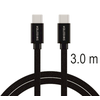 Swissten Textile Universal Quick Charge 3.1 USB-C / USB-C Data and Charging Cable 3m juodas