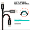 Swissten Textile Universal Quick Charge 3.1 USB-C / USB-C Data and Charging Cable 3m juodas