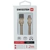 Swissten Textile Universal Quick Charge 3.1 USB-C duomenų ir įkrovimo laidas 1,2 m