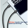 Swissten Swissten Textile Universal Quick Charge 3.1 USB-C / USB-C Data and Charging Cable 3m sidabrinis