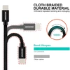 Swissten Swissten Textile Universal Quick Charge 3.1 USB-C / USB-C Data and Charging Cable 3m sidabrinis