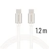Swissten Textile Universal Quick Charge 3.0 USB-C į USB-C duomenų ir įkrovimo laidas 1,2 m