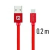 Swissten Textile Universal Quick Charge 3.1 USB-C duomenų ir įkrovimo laidas 20 cm