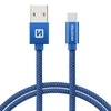 Swissten Textile Universal Quick Charge 3.1 USB-C duomenų ir įkrovimo laidas 1,2 m
