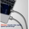 Swissten Textile Universal Quick Charge 3.1 USB-C duomenų ir įkrovimo laidas 2m