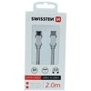 Swissten Textile Universal Quick Charge 3.0 USB-C į USB-C duomenų ir įkrovimo laidas 2 m