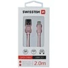 Swissten Textile Universal Quick Charge 3.1 USB-C duomenų ir įkrovimo laidas 2m