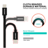Swissten Textile Universal Quick Charge 3.1 USB-C duomenų ir įkrovimo laidas 1,2 m