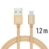 Swissten Textile Universal Quick Charge 3.1 USB-C duomenų ir įkrovimo laidas 1,2 m